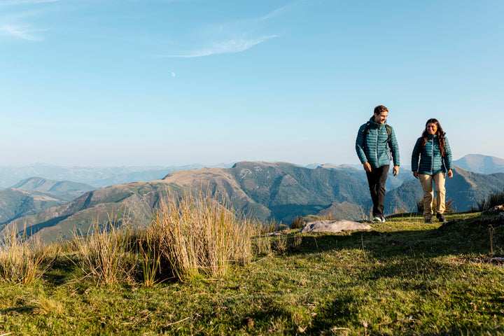Two people hiking