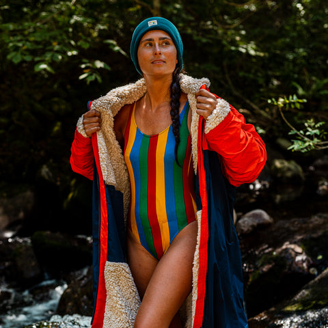 Eolus Weatherproof Changing Robe (Orange/Navy)