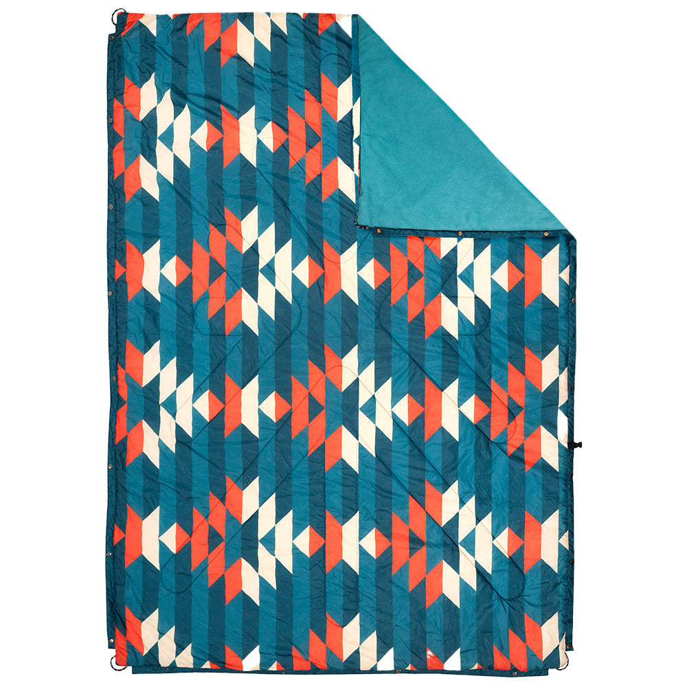 Estrela Aztec Fleece Blanket (Petrol) #contain