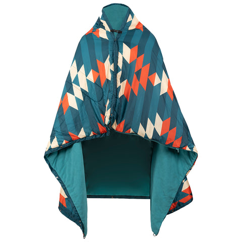 Estrela Aztec Fleece Blanket (Petrol) #contain