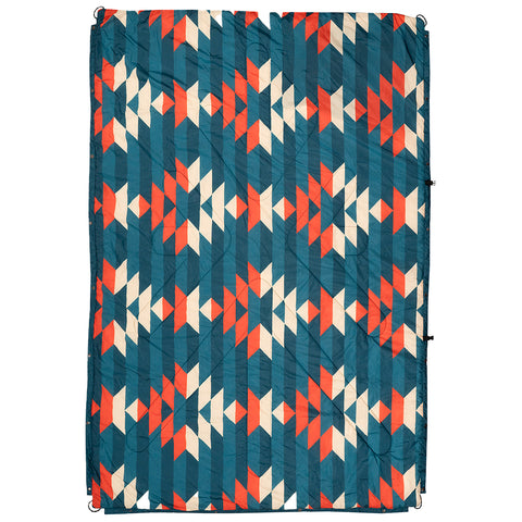 Estrela Aztec Fleece Blanket (Petrol) #contain