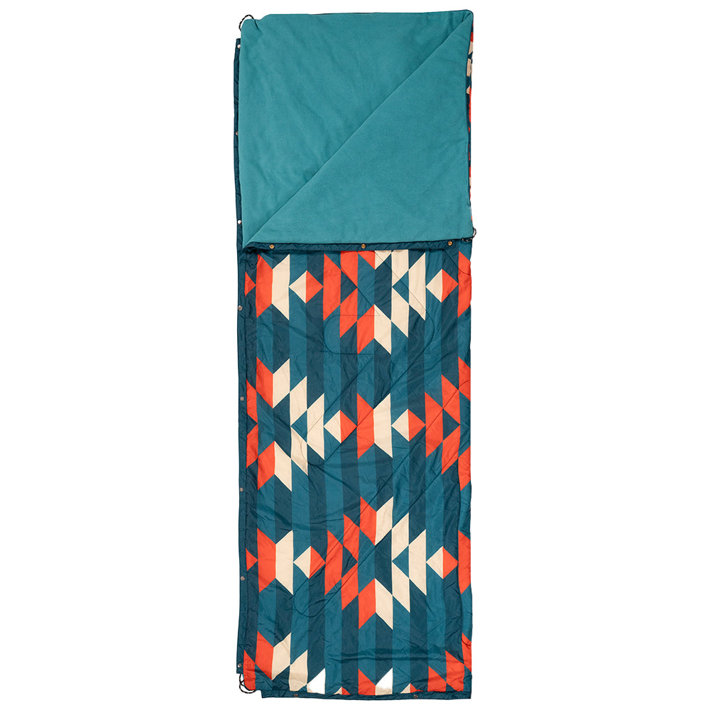Estrela Aztec Fleece Blanket (Petrol) #contain