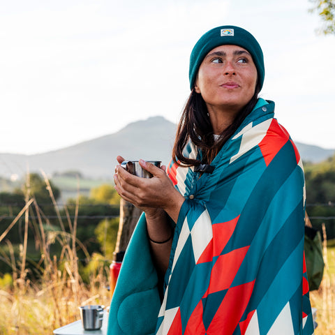 Estrela Aztec Fleece Blanket (Petrol) @75