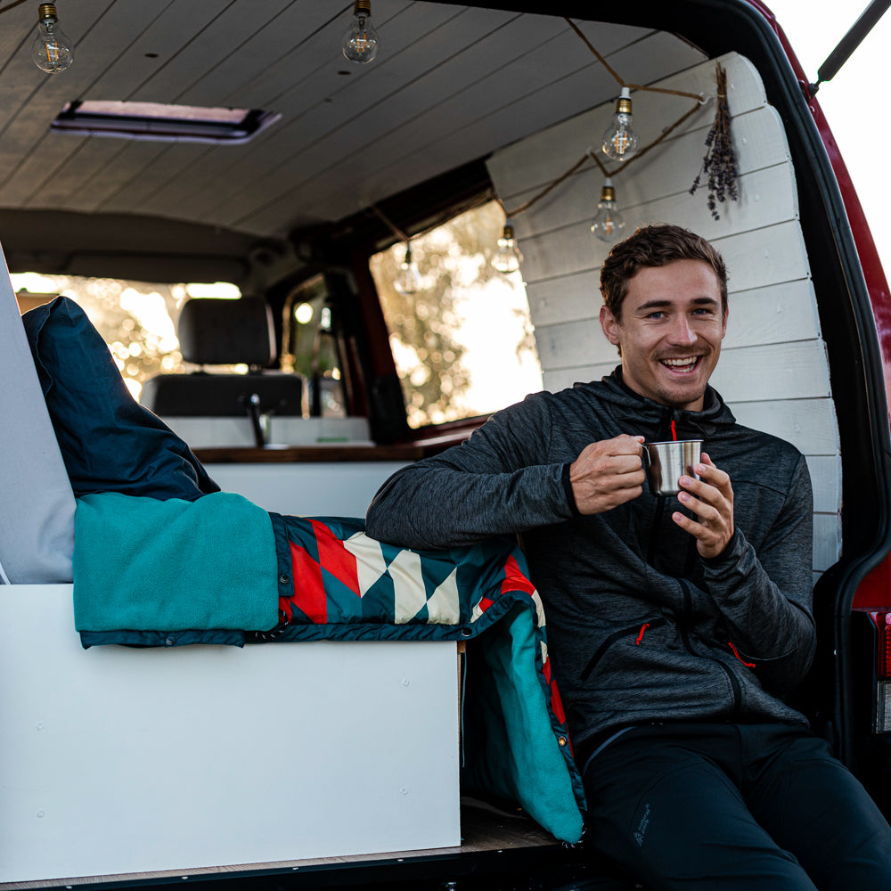 Estrela Aztec Fleece Blanket (Petrol)