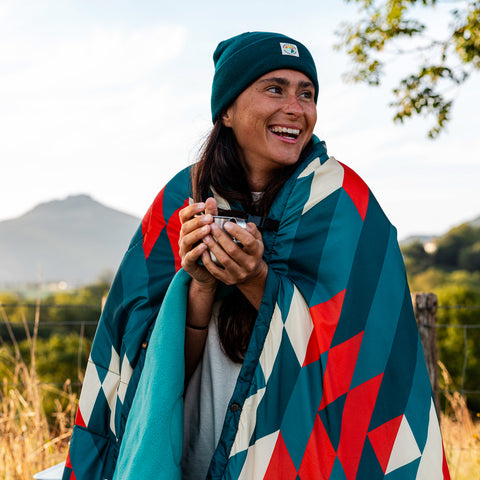 Estrela Aztec Fleece Blanket (Petrol)