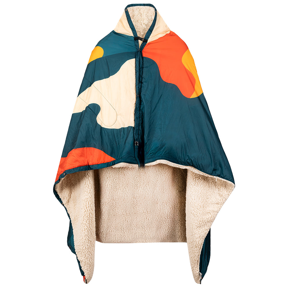 Estrela Landscape Sherpa Blanket (Petrol) #contain