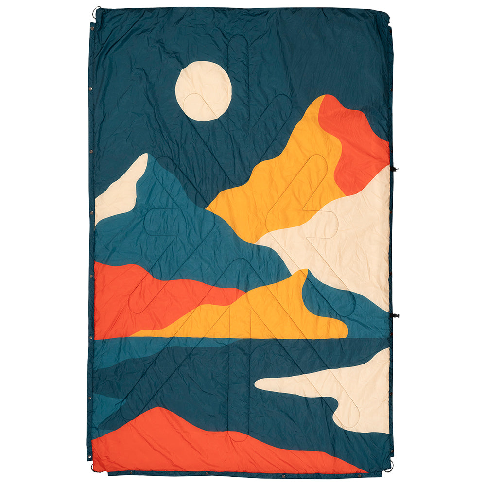 Estrela Landscape Sherpa Blanket (Petrol) #contain