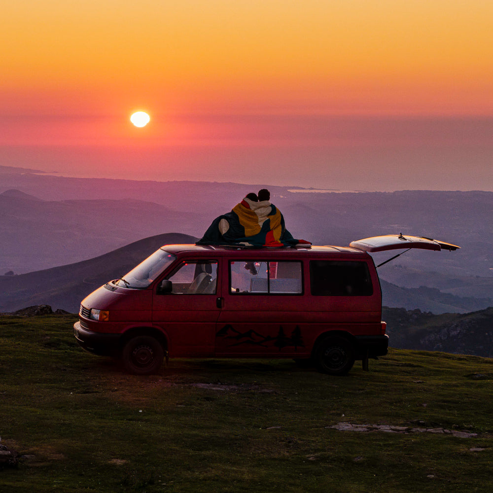 Estrela Landscape Sherpa Blanket (Petrol)