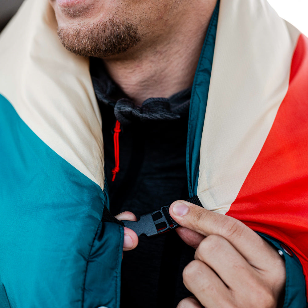 Estrela Landscape Sherpa Blanket (Petrol)