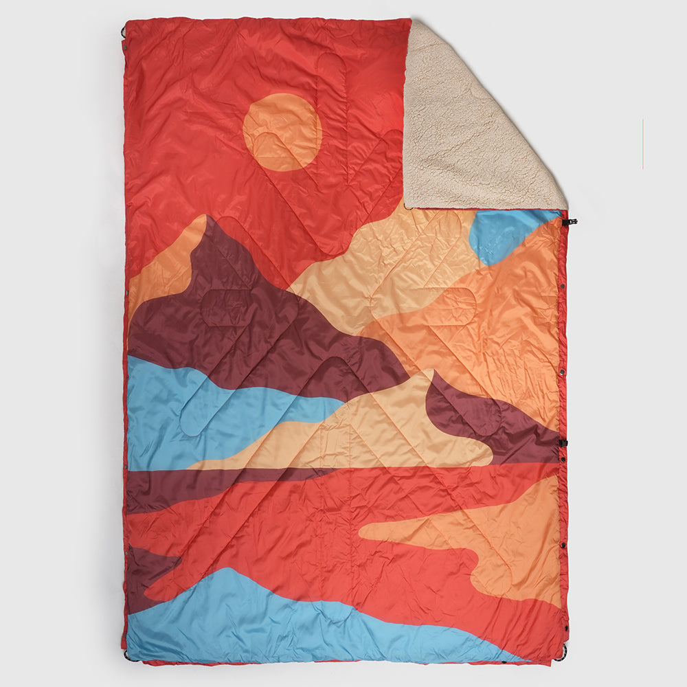 Estrela Landscape Sherpa Blanket (Pureed Pumpkin) #contain