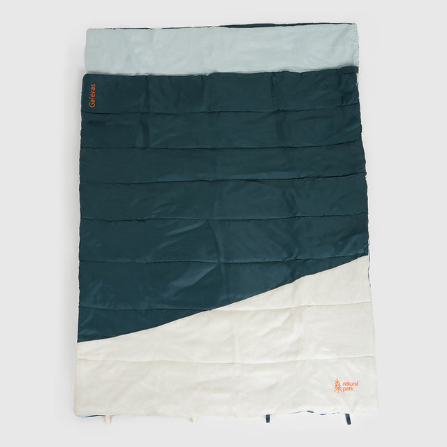 Galeras 0°C Double Sleeping Bag (Atlantic Deep/Antique White) #contain