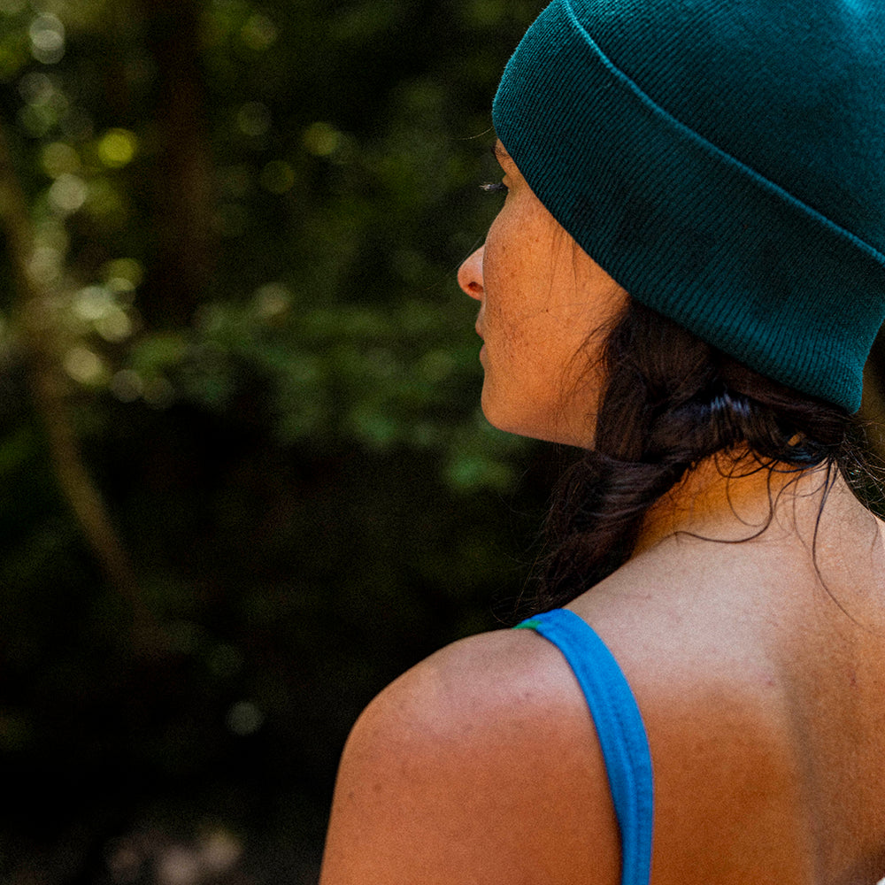 Galoppaz Double Rib Knit Beanie (Atlantic Deep) @100