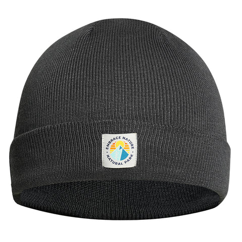 Galoppaz Double Rib Knit Beanie (Dark Shadow) #contain