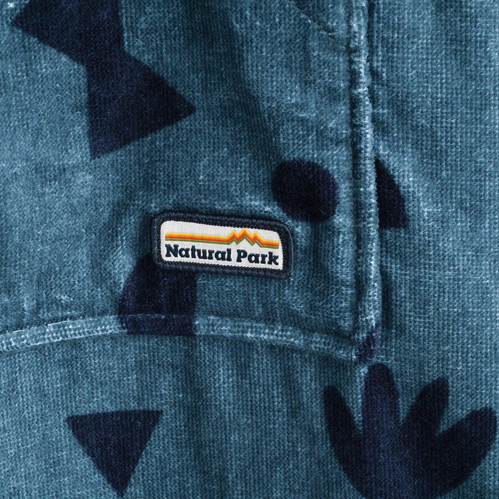 Gannett Organic Cotton Towel Robe (Blue Fusion/Maritime Blue Print)