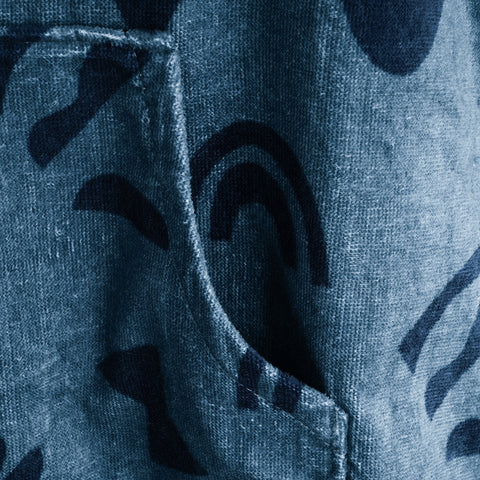 Gannett Organic Cotton Towel Robe (Blue Fusion/Maritime Blue Print)