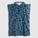 Gannett Organic Cotton Towel Robe (Blue Fusion/Maritime Blue Print) #contain