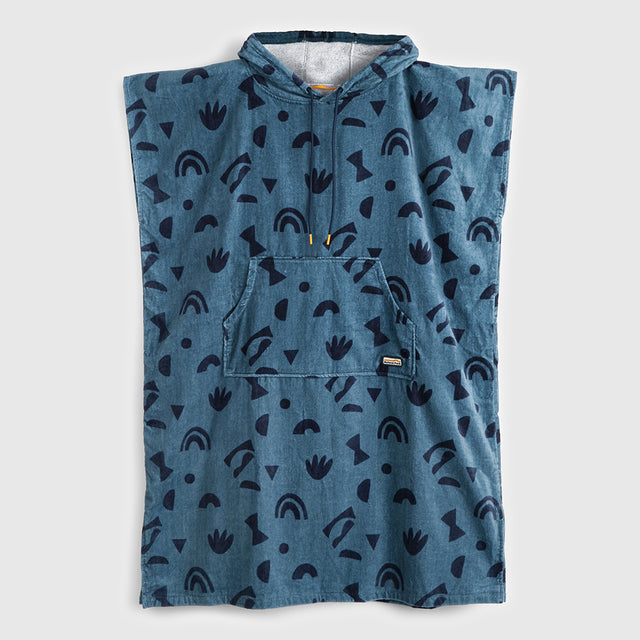 Gannett Organic Cotton Towel Robe (Blue Fusion/Maritime Blue Print) #contain