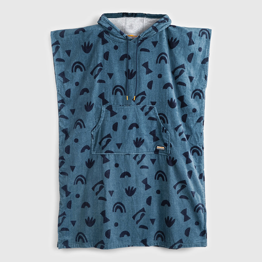 Gannett Organic Cotton Towel Robe (Blue Fusion/Maritime Blue Print) #contain