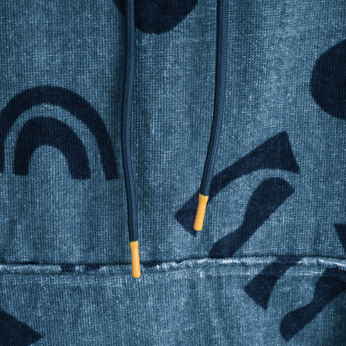 Gannett Organic Cotton Towel Robe (Blue Fusion/Maritime Blue Print)