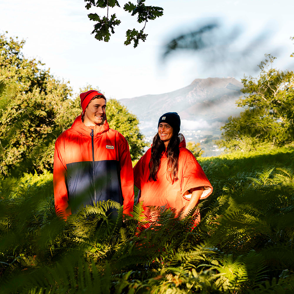 Gardoria Merino Blend Cable Rib Knit Beanie (Pureed Pumpkin/Maritime)