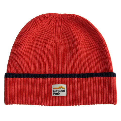 Gardoria Merino Blend Cable Rib Knit Beanie (Pureed Pumpkin/Maritime) #contain