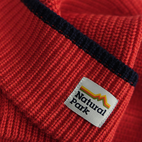 Gardoria Merino Blend Cable Rib Knit Beanie (Pureed Pumpkin/Maritime)