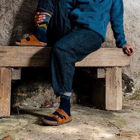 Unisex Merino Blend Hillscape Socks 3 Pack (Multi)