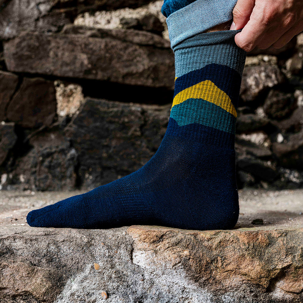 Unisex Merino Blend Hillscape Socks 3 Pack (Multi)