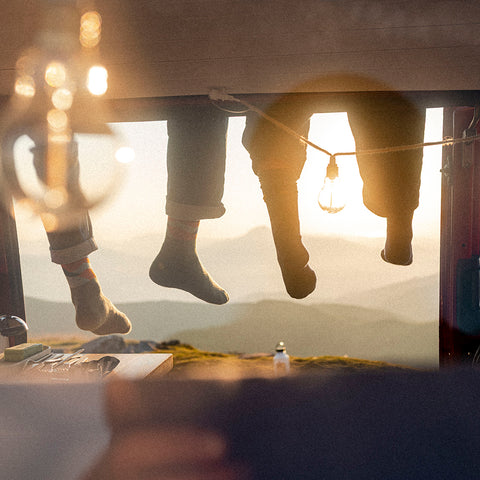 Unisex Merino Blend Hillscape Socks 3 Pack (Multi)