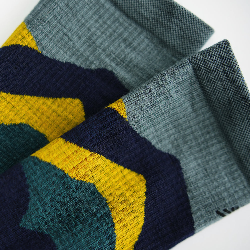 Unisex Merino Blend Hillscape Socks 3 Pack (Multi)