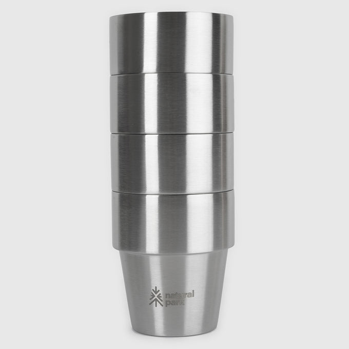 Hotaka Double Walled Stainless Steel Mugs 4 Pack (Stainless Steel) #contain