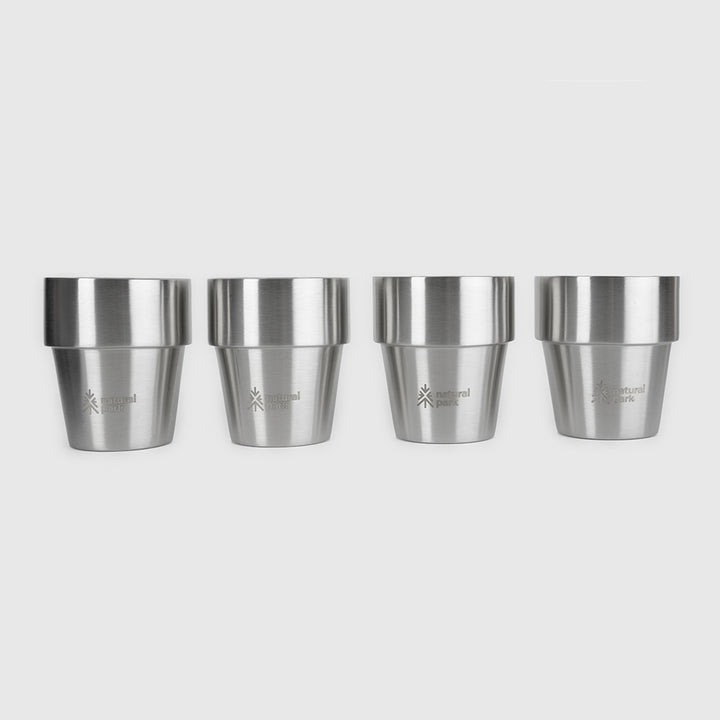 Hotaka Double Walled Stainless Steel Mugs 4 Pack (Stainless Steel) #contain