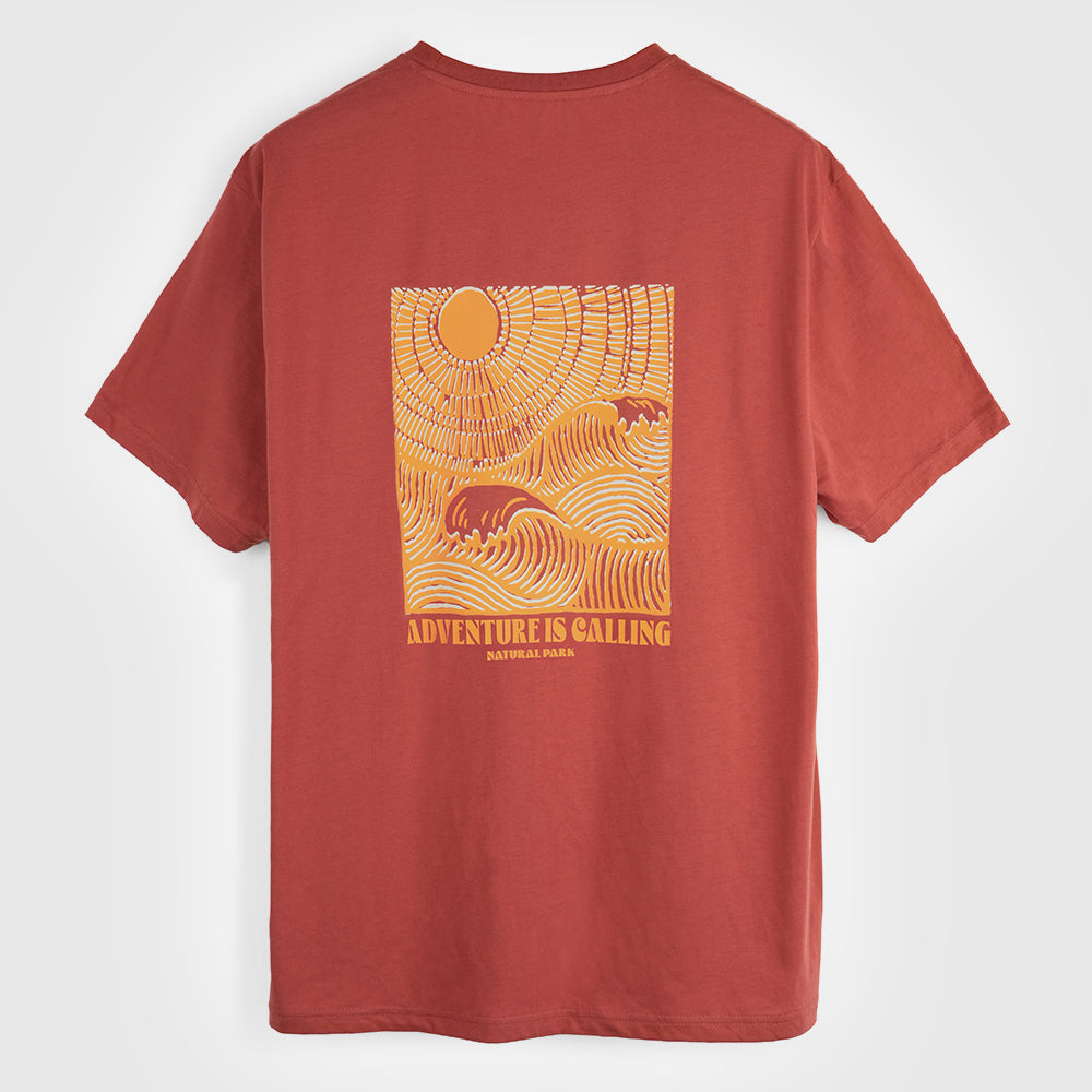 Mens Adventure Galatea Relaxed Tee (Etruscan Red) #contain