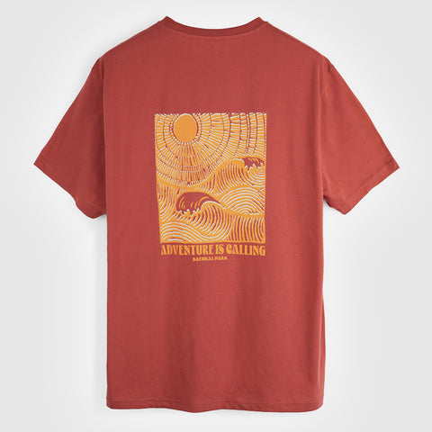 Mens Adventure Galatea Relaxed Tee (Etruscan Red) #contain