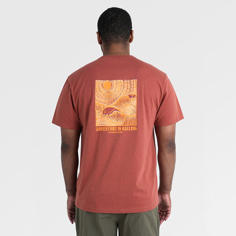 Mens Adventure Galatea Relaxed Tee (Etruscan Red) §M;183cm