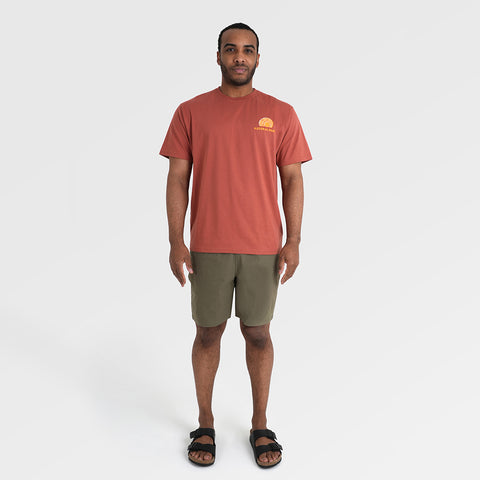 Mens Adventure Galatea Relaxed Tee (Etruscan Red) §M;183cm