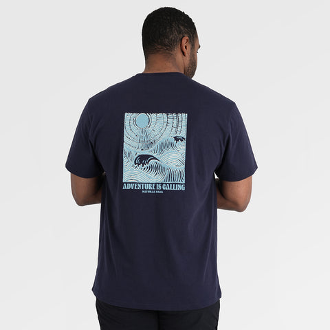 Mens Adventure Galatea Relaxed Tee (Maritime Blue) §M;183cm