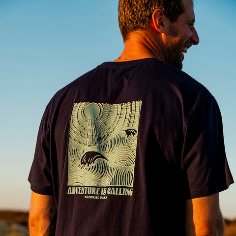 Mens Adventure Galatea Relaxed Tee (Maritime Blue) ‡M;189cm