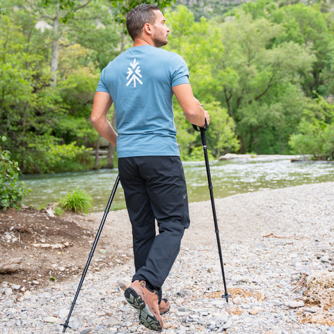 Mens Ambin Hiking Trousers (All Black) @25