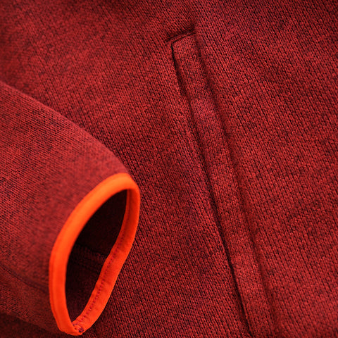 Mens Arcas Half Zip Knitted Fleece Pullover (Syrah)