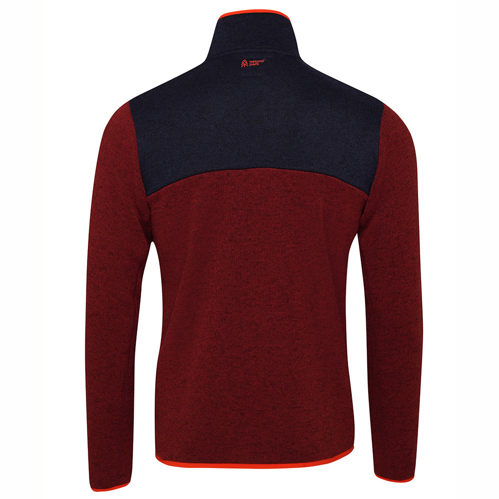 Mens Arcas Half Zip Knitted Fleece Pullover (Syrah) #contain