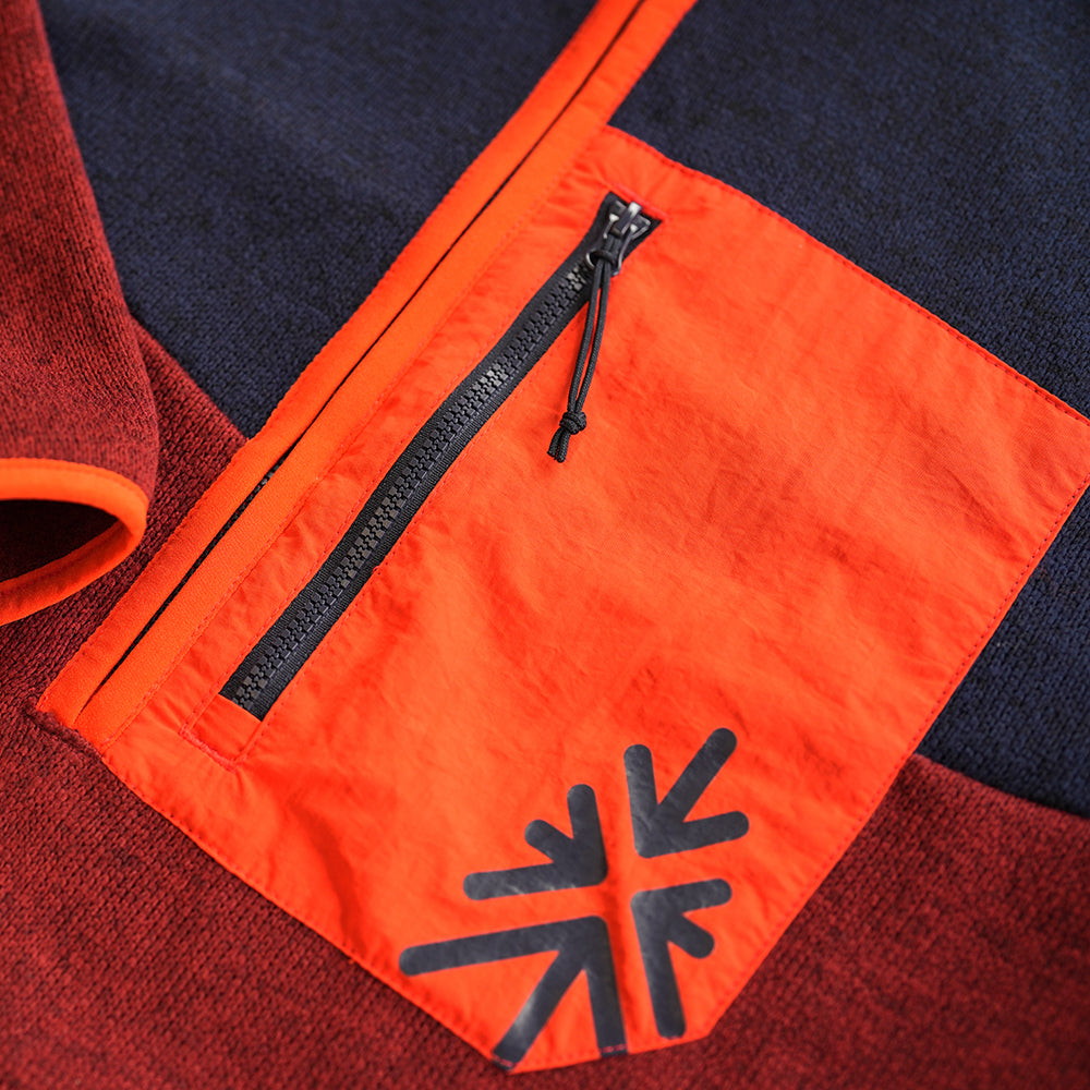 Mens Arcas Half Zip Knitted Fleece Pullover (Syrah)