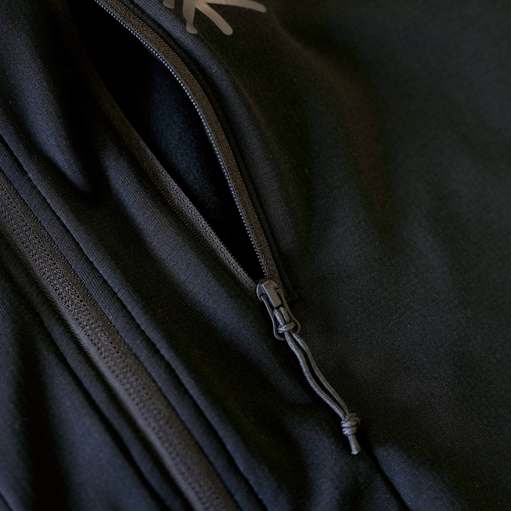 Mens Aruba Grid Full Zip Fleece (Black)