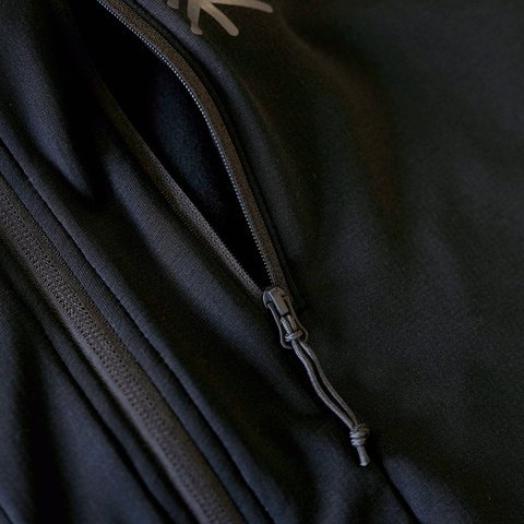 Mens Aruba Grid Full Zip Fleece (Black)