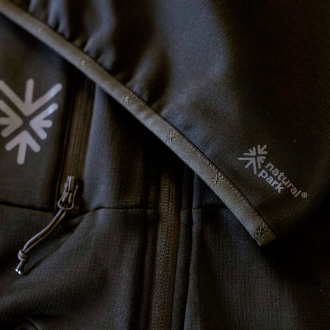 Mens Aruba Grid Full Zip Fleece (Black)