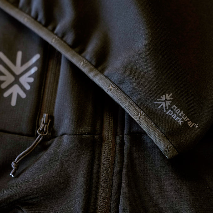 Mens Aruba Grid Full Zip Fleece (Black)
