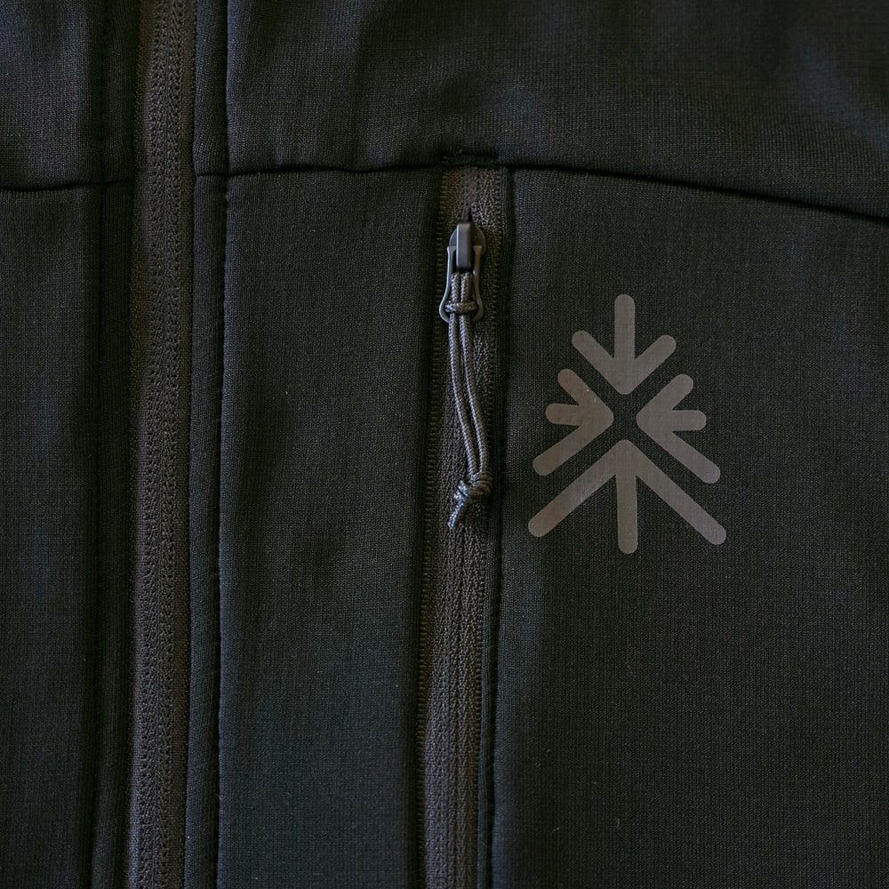 Mens Aruba Grid Full Zip Fleece (Black)