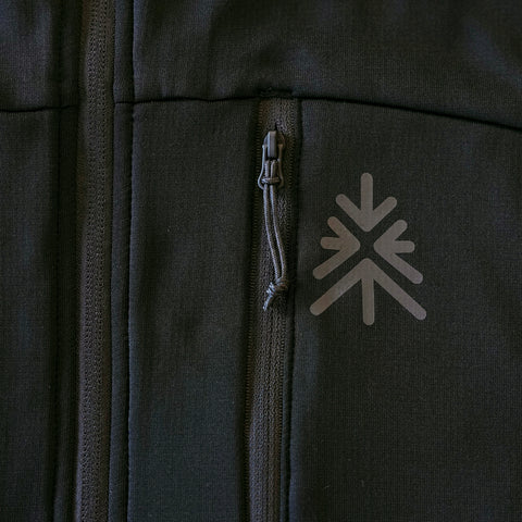 Mens Aruba Grid Full Zip Fleece (Black)