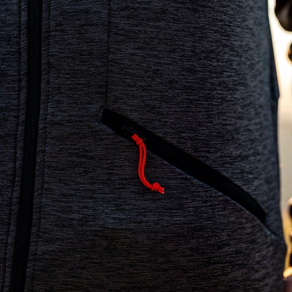 Mens Aruba Grid Full Zip Fleece (Thunderstorm Melange)