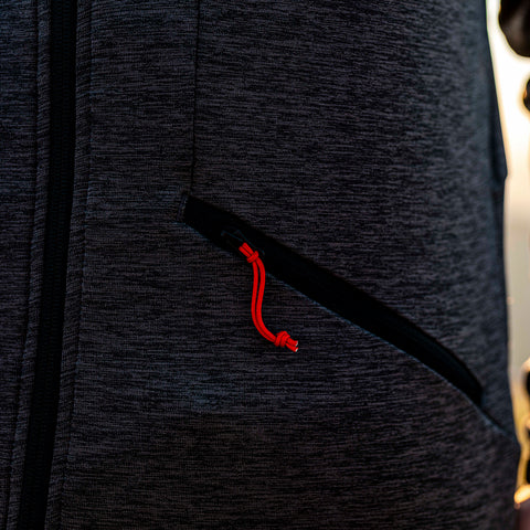 Mens Aruba Grid Full Zip Fleece (Thunderstorm Melange)